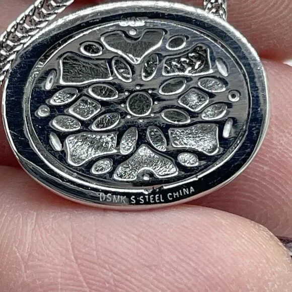 Emma Skye Pave Crystal Necklace Silver Tone Gold Tone Accent Wheat Link Chain 16 - Picture 11 of 13